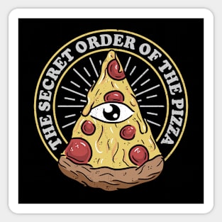 The Secret Order Of The Pizza Funny All Seeing Eye Pizza Sticker